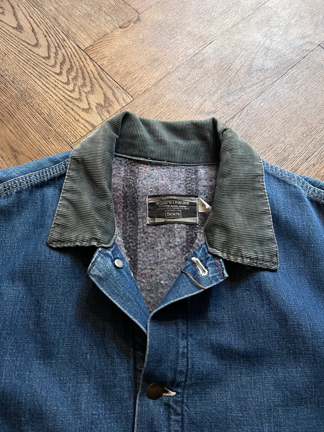 [XL]70's Sears 시어스 블랭킷 라이닝 데님 초어 자켓 상품이미지2