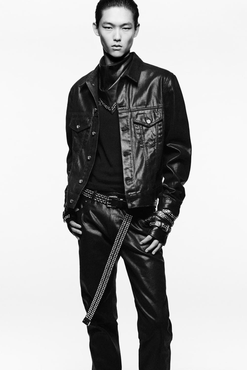 ZARA X LUDOVIC DE SAINT SERNIN 블랙 왁스 코팅진 상품이미지7