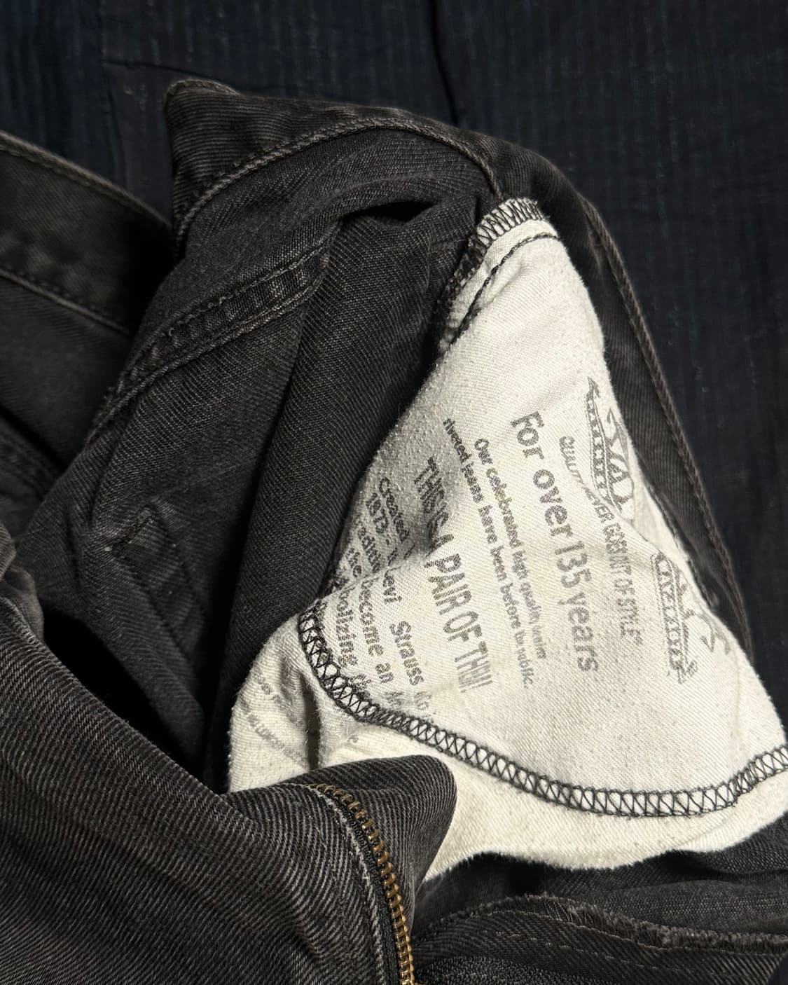 리바이스 550 릴렉스핏 블랙 데님 팬츠 34 상품이미지4