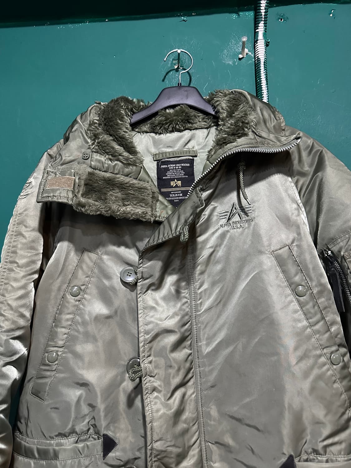 알파인더스트리 n-3B 점퍼 올리브그린 105 상품이미지2