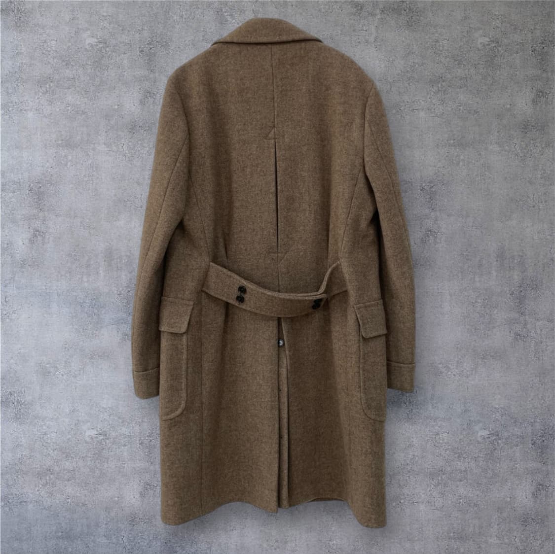 맨온더분 라이트브라운 더블 브레스티드 울 코트 50 상품이미지6