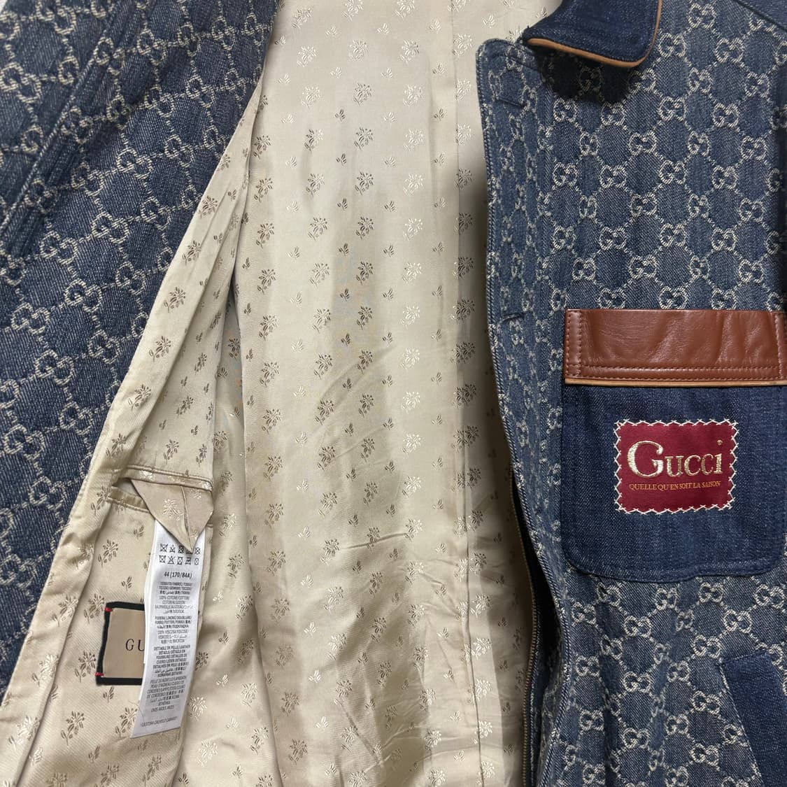 [44/새상품급] 구찌 자카드 오가닉 데님 자켓 상품이미지5