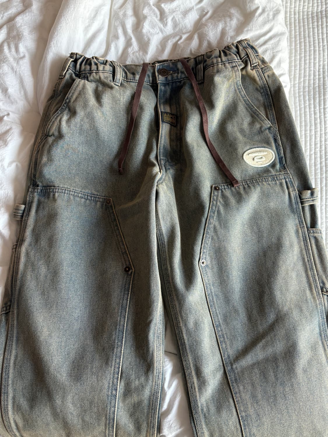 Aape 에이프 문페이스 워시드 데님 S사이즈 상품이미지1