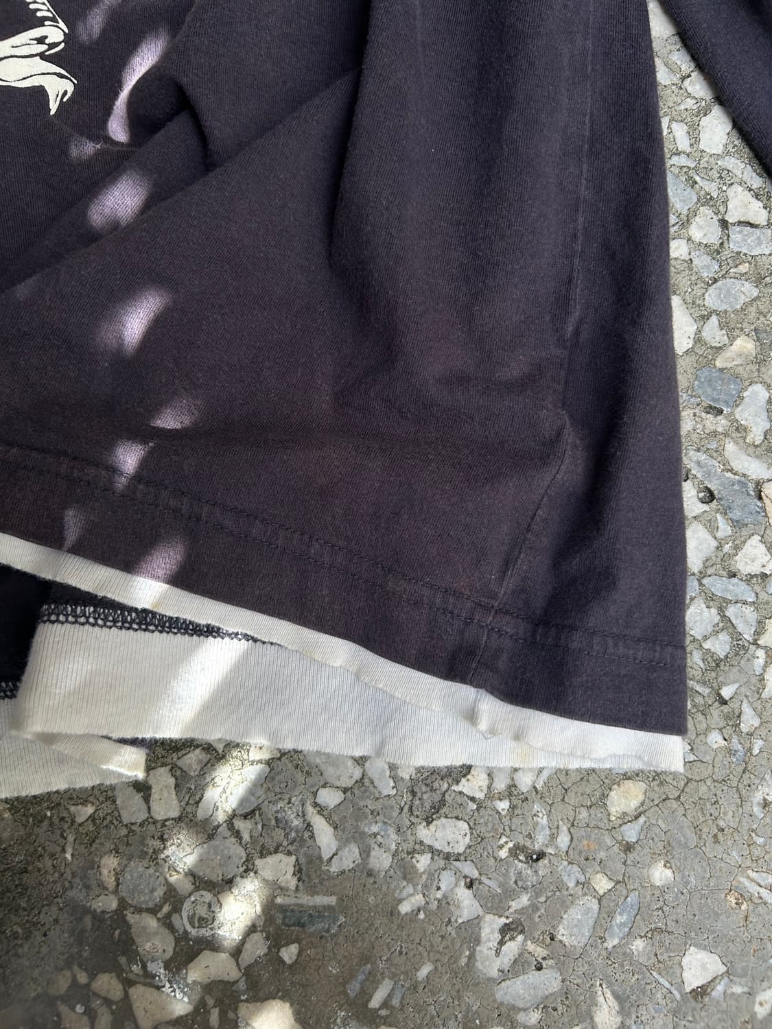 Vtg 00s bangbang 윙 프린팅 그런지 챠콜 롱슬리브 상품이미지3