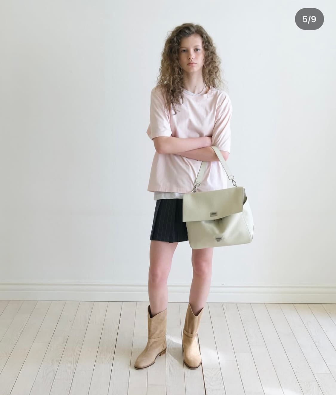 미닛뮤트 페레티 M 아이보리 토트백 상품이미지5