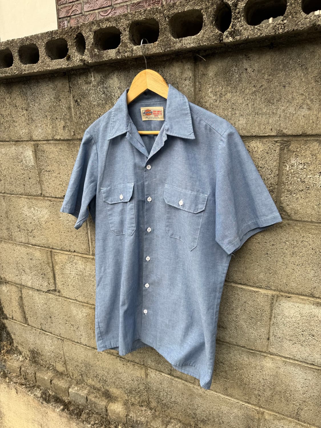 90s 디키즈 빈티지 샴브레이 워크 셔츠 상품이미지3