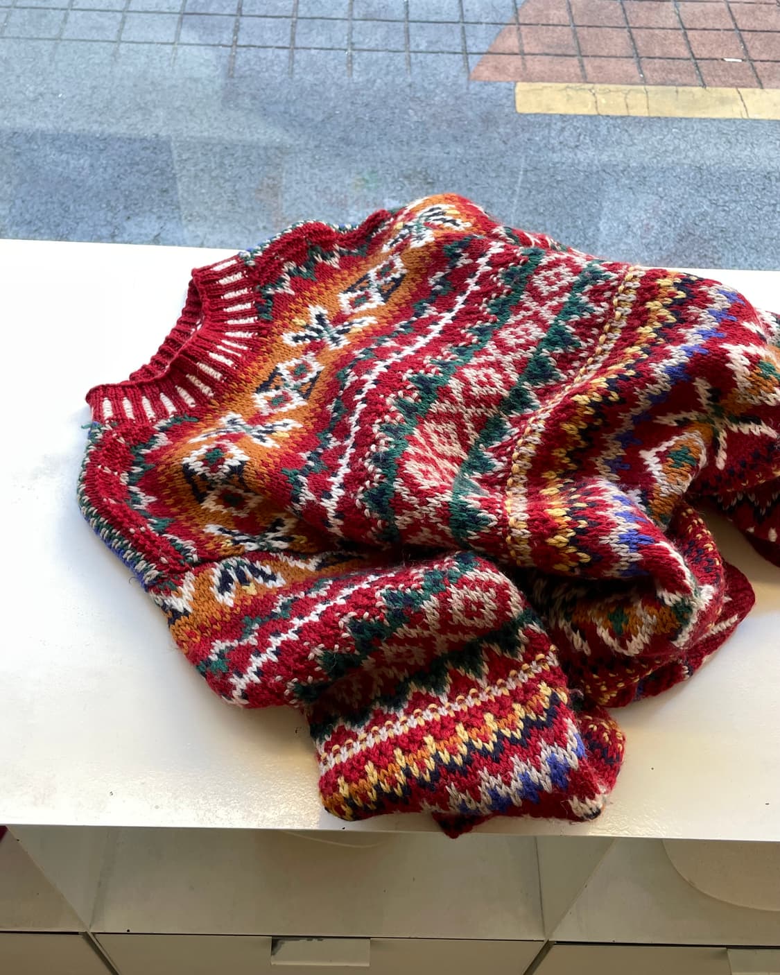 Vintage Fair isle wool sweater 페어아일 스웨터 상품이미지4