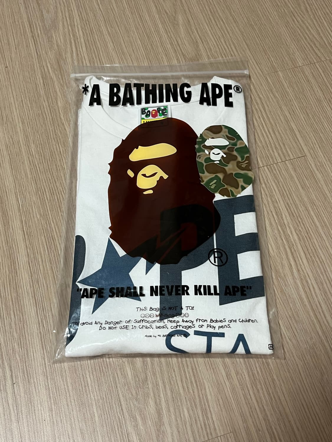 베이프 스타 데님 반팔티 상품이미지3