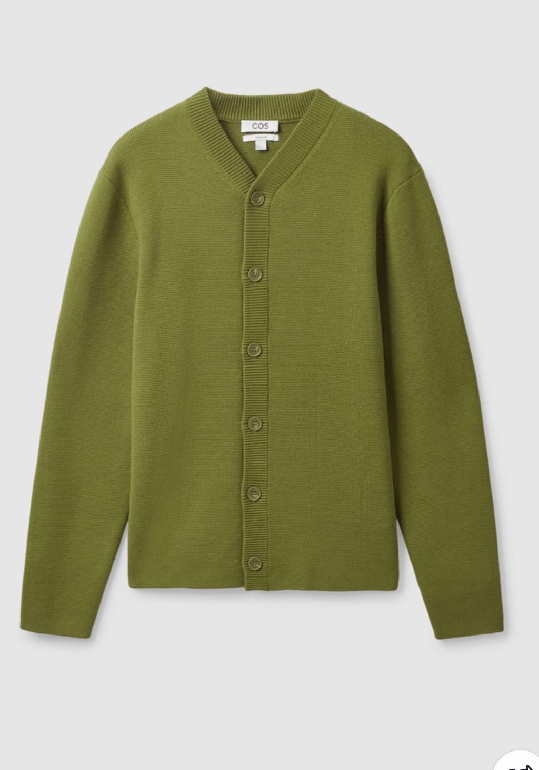 코스 레귤러핏 울 가디건 올리브 M  상품이미지2