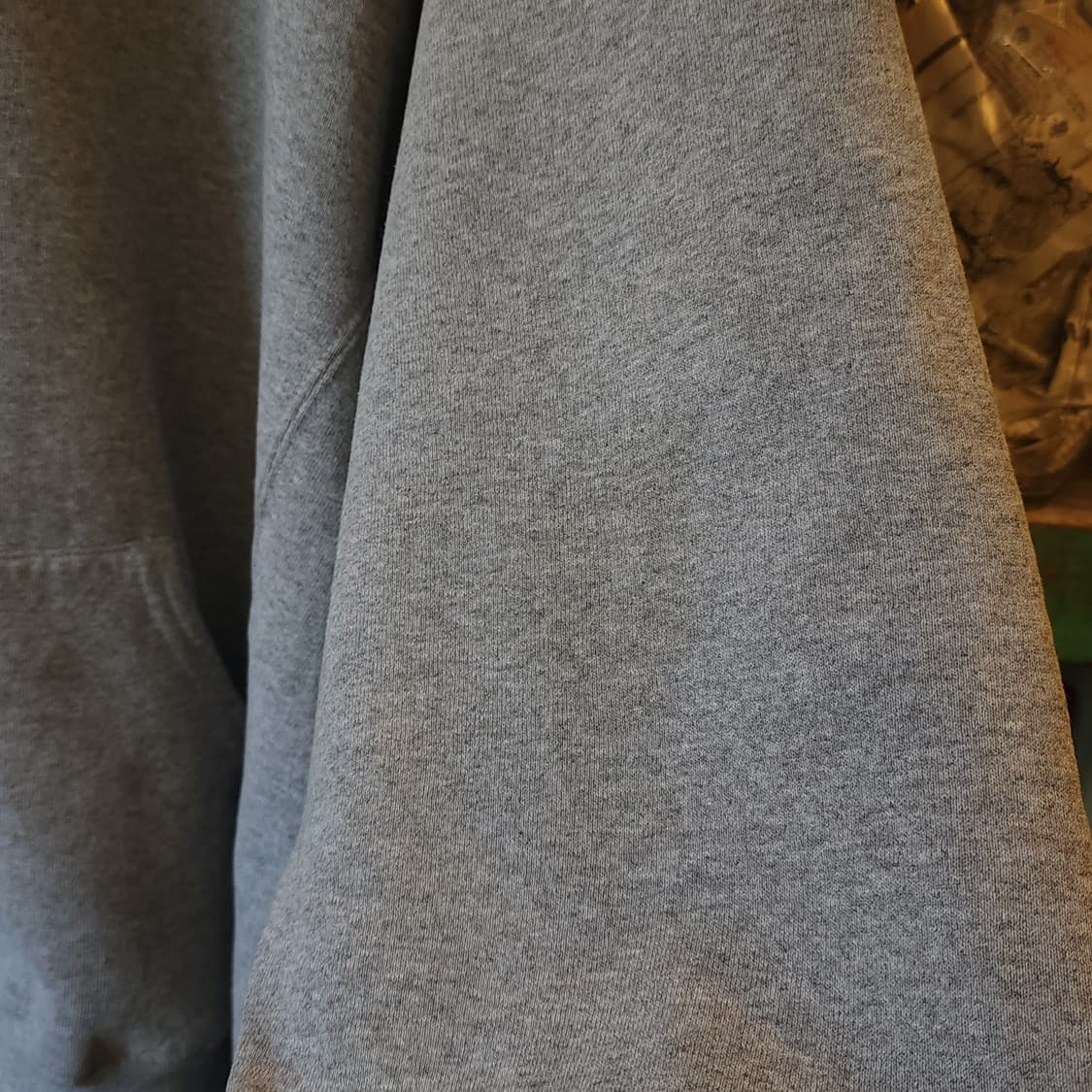 90s 러셀 후드 스웻셔츠 리버 빈티지 레터링 그레이XL 상품이미지9