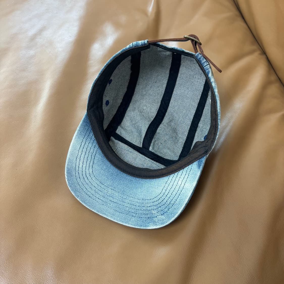 슈프림 캠프캡 모자 박스로고 24ss 워시드 트윌 더티 데님 상품이미지6