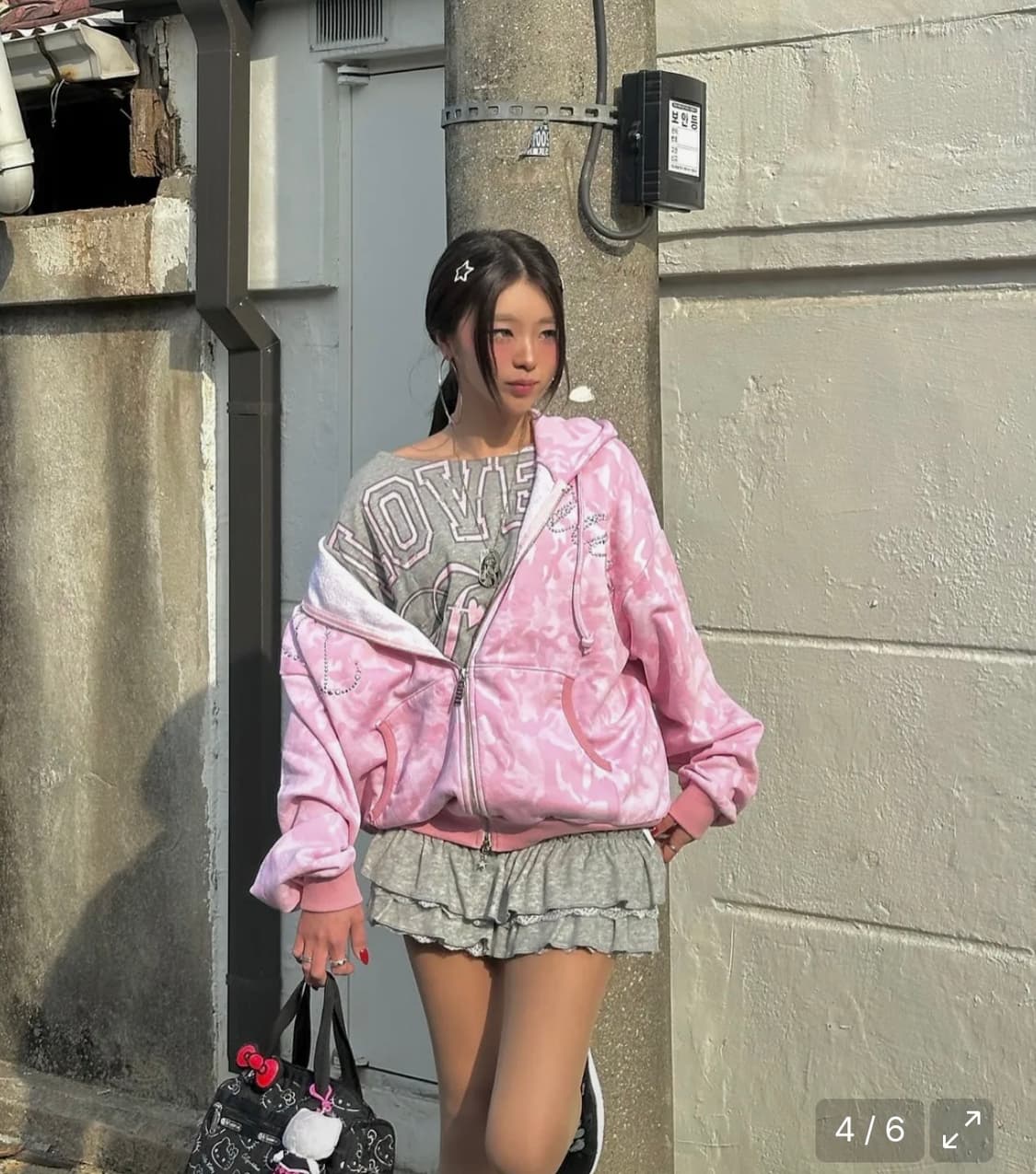 익스파이어드걸 Rhinestone Hoodie Zip Up 후드집업 상품이미지2