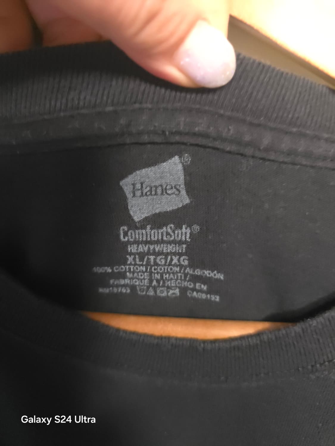헤인즈 블랙 프린팅 반팔티 XL  ✨️정품 미국빈티지 ✨️
 상품이미지3