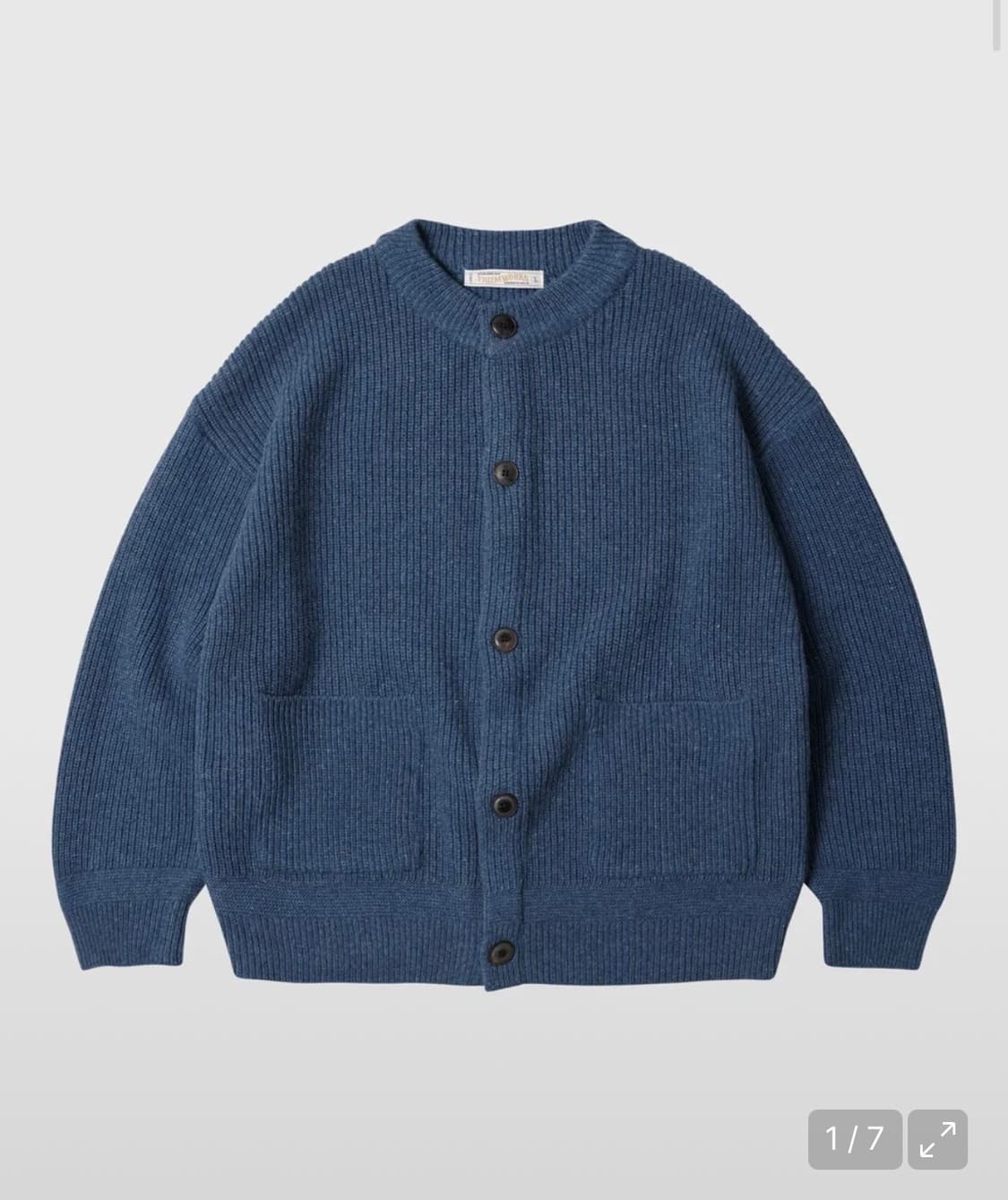 프리즘웍스 헤비울가디건 블루 M 상품이미지1