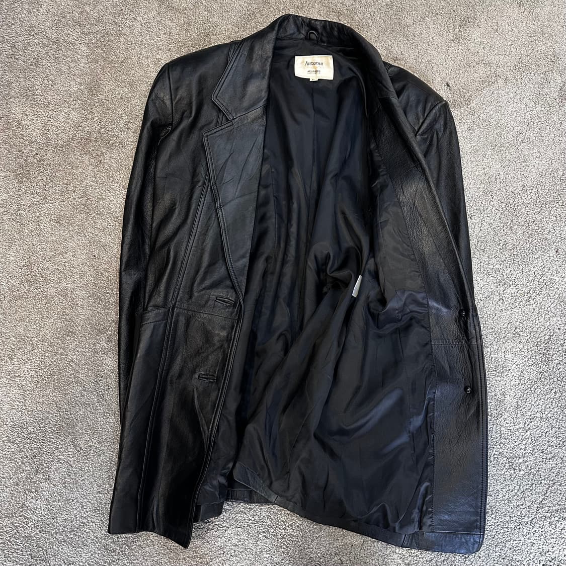 ANVORNU 빈티지 양가죽 블레이저 가죽자켓L 상품이미지2