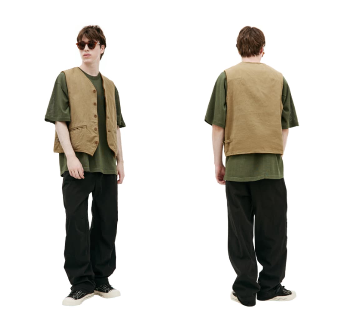3) visvim 비즈빔 24ss 덕 베스트 카키 상품이미지8