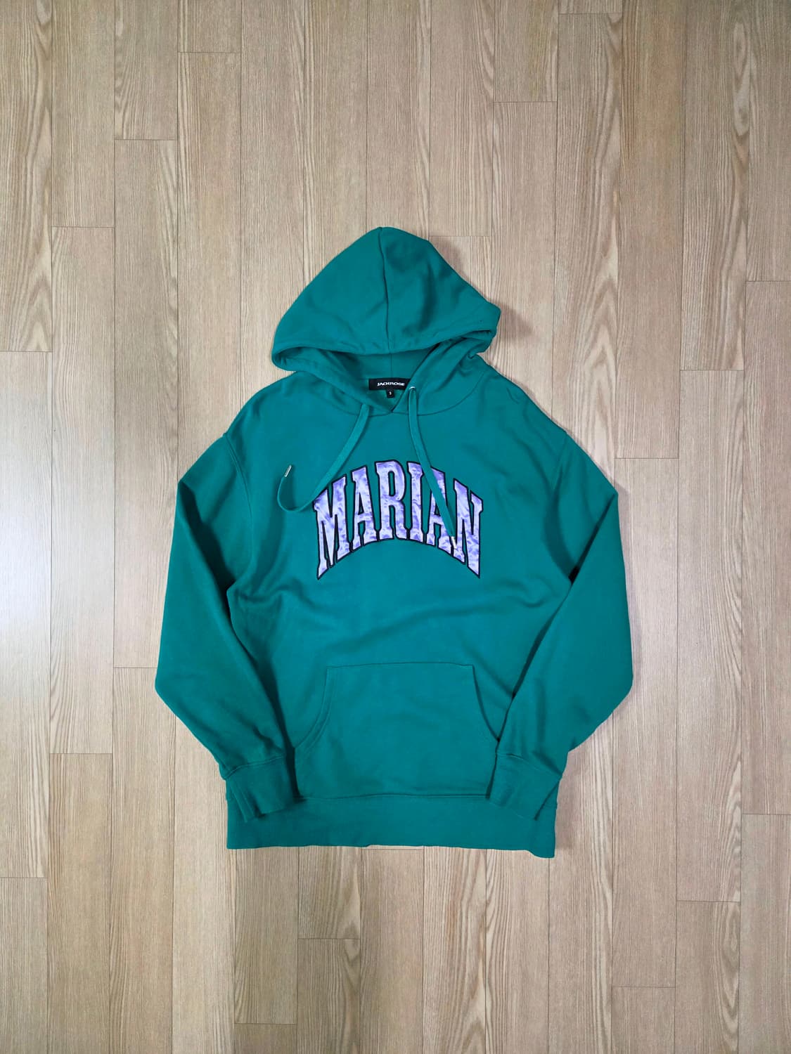 잭로즈 그린 루즈 후드 티셔츠 상품이미지1