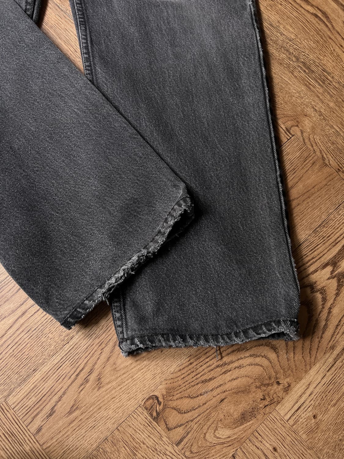 [36]00's 리바이스 505 멕시코제 빈티지 워싱 흑청 데님 팬츠 상품이미지6