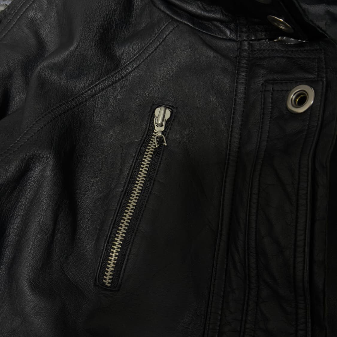 빈티지 터틀넥 양가죽 자켓 상품이미지6