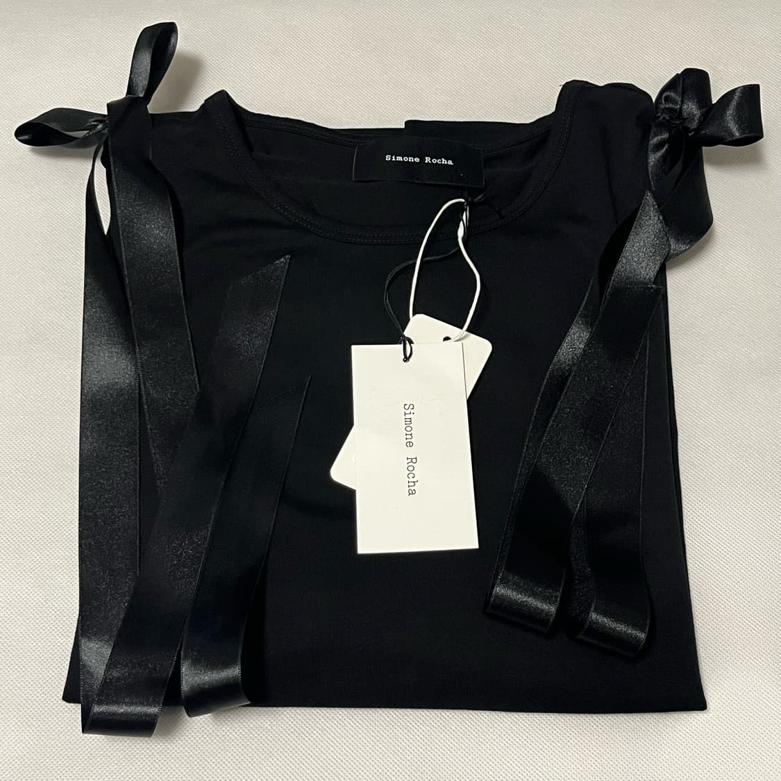 [XS,S,M]시몬로샤 Bow Ribbon Tail 롱 슬리브리스 탑 상품이미지4