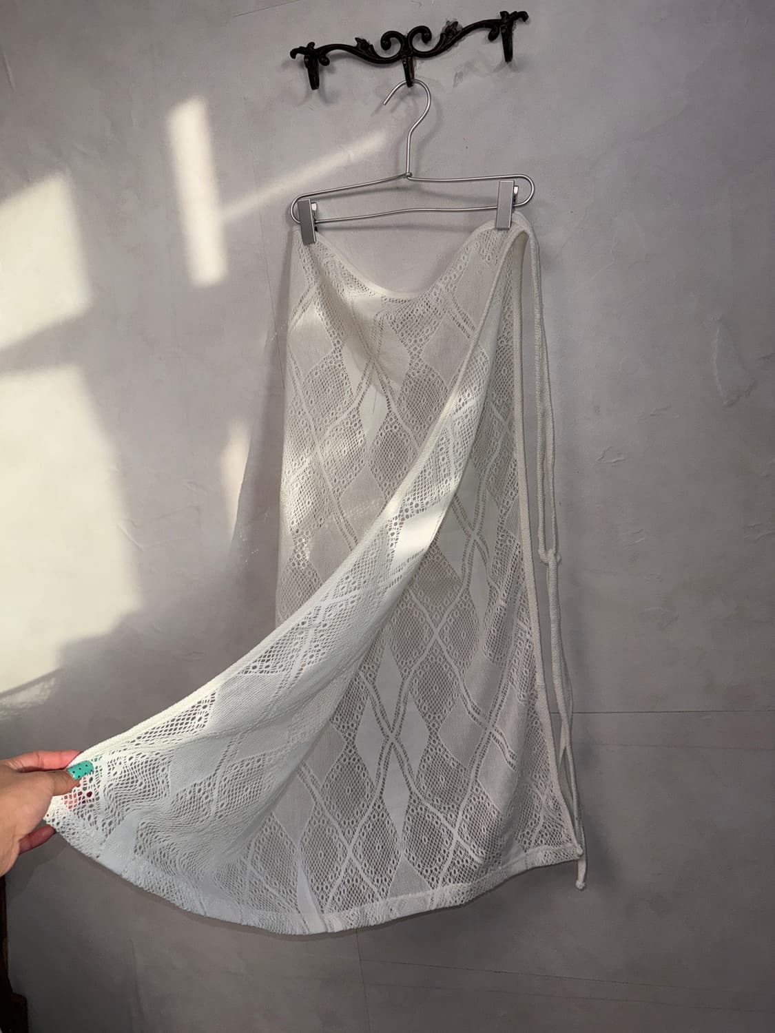 Ivory diamond crochet wrap skirt 상품이미지2