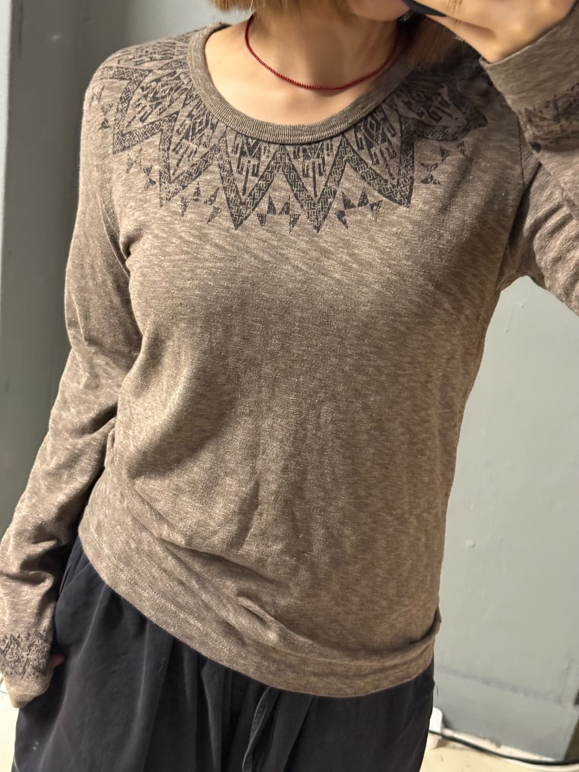 pattern detail long sleeve 상품이미지2