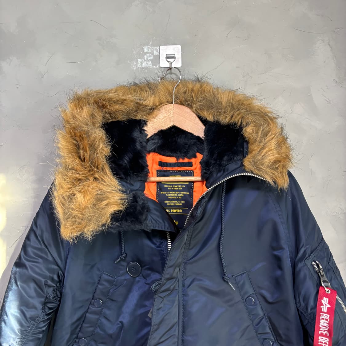 알파인더스트리 N-3B 파카 자켓 네이비 상품이미지2