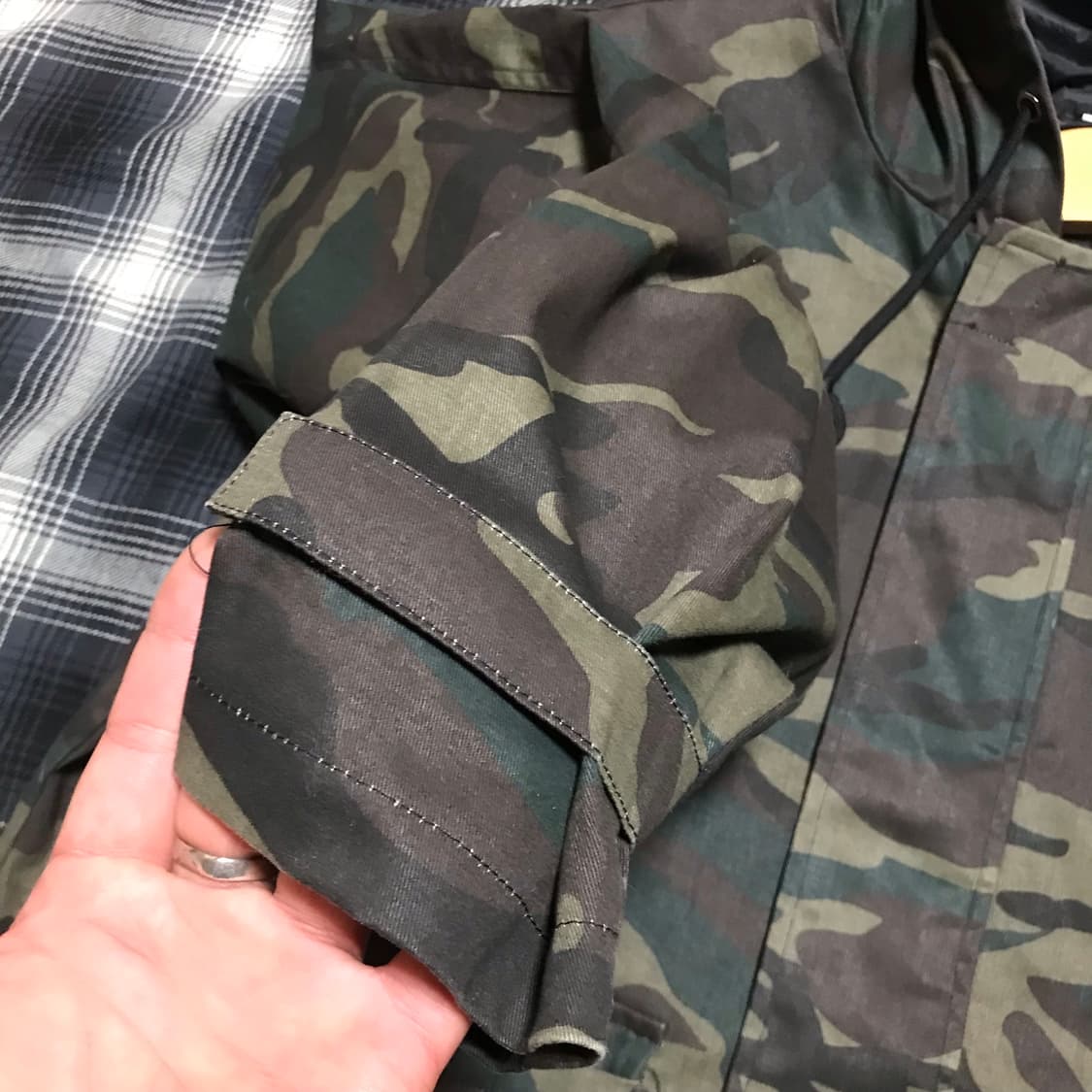 재팬 밀리터리 우드랜드 아미 카모 후드 오버핏 자켓 상품이미지4