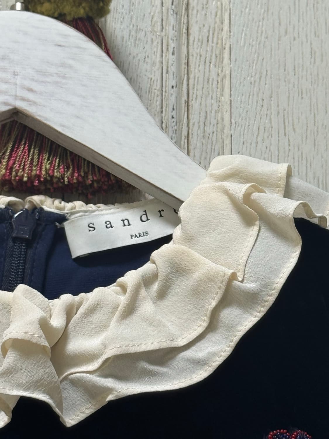 산드로 벨벳 원피스 상품이미지4