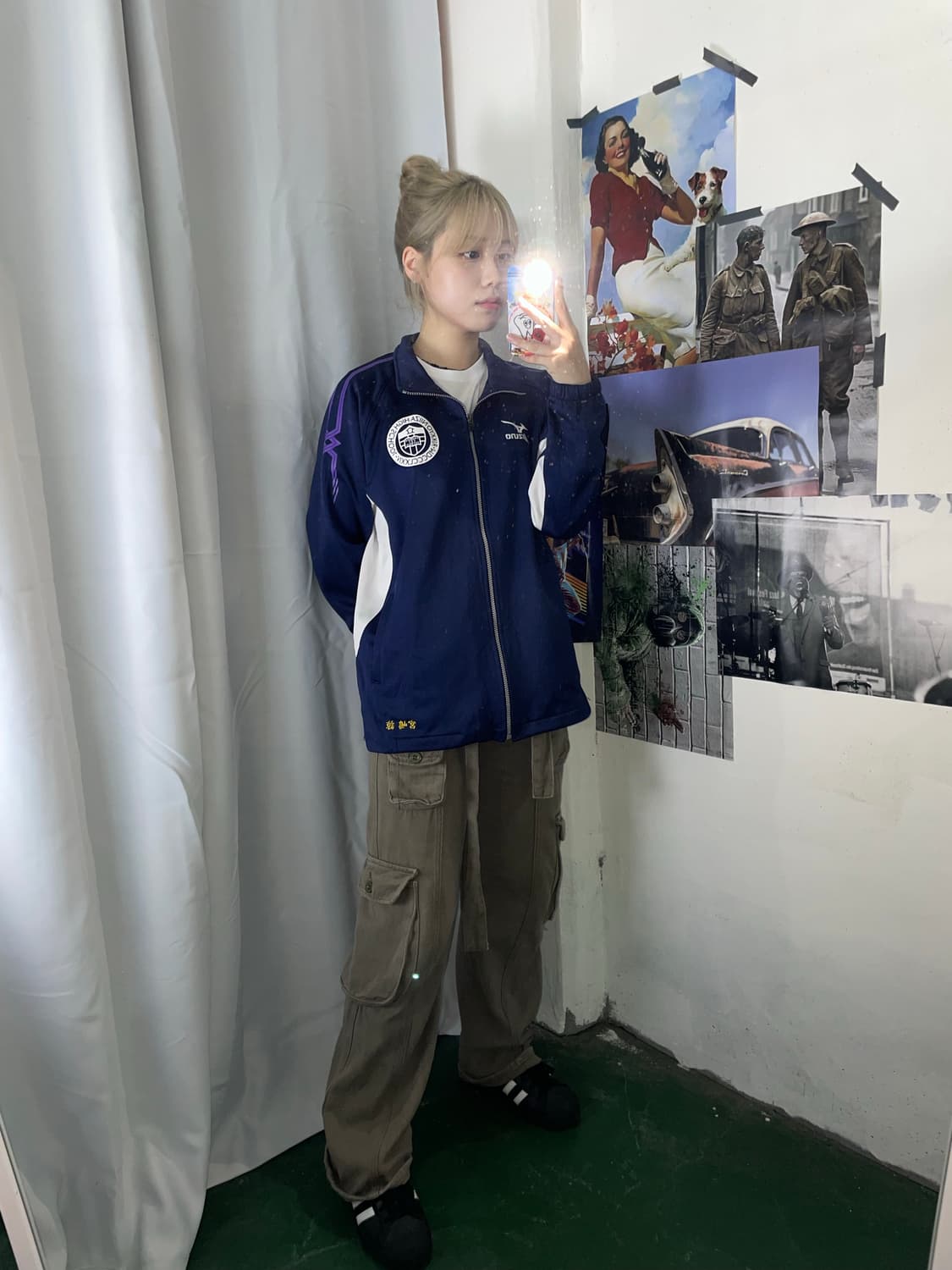 미즈노 네이비 프린팅 져지 L 상품이미지4