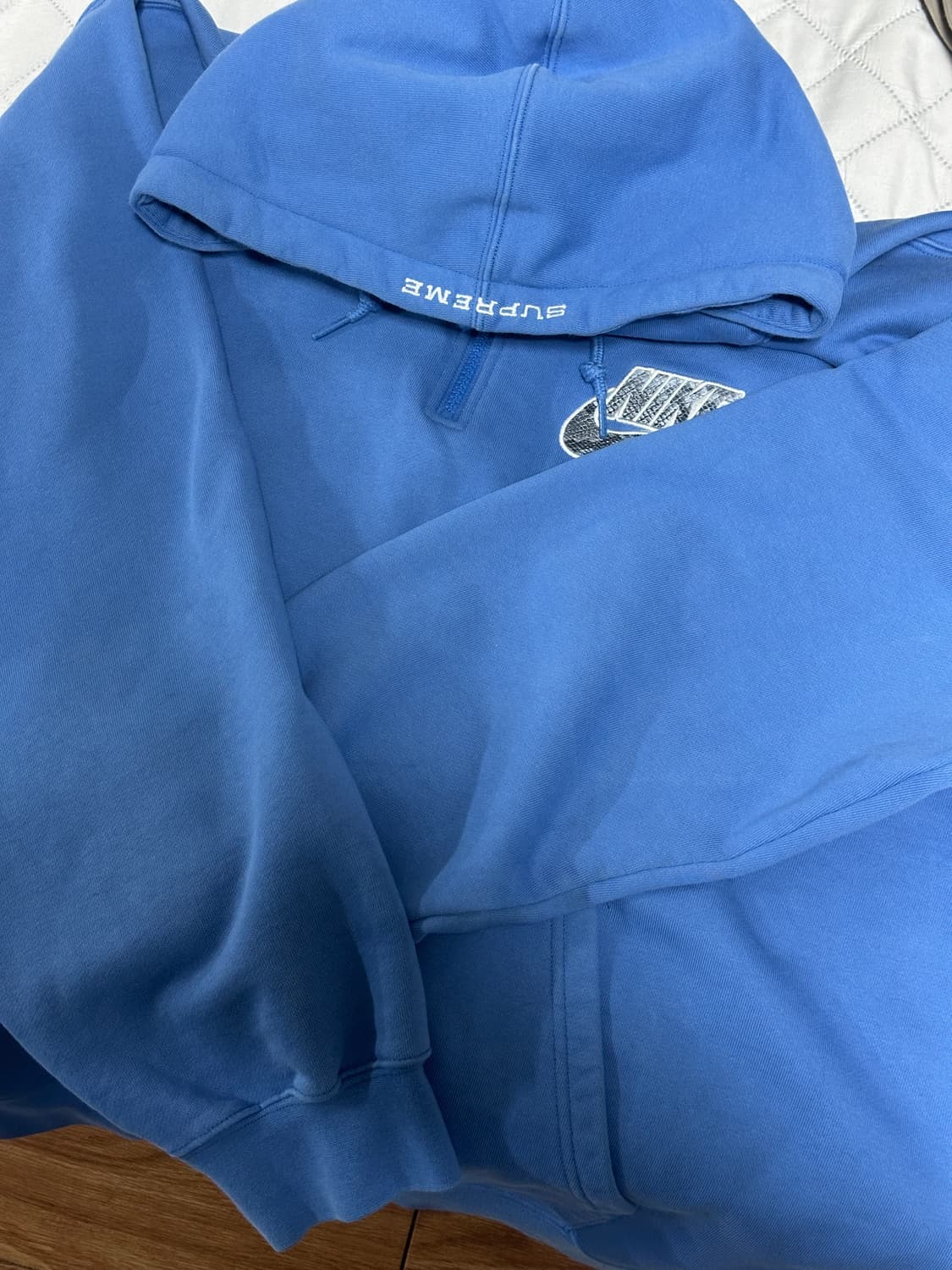 슈프림 x 나이키 블루 집업 21ss XL 상품이미지1