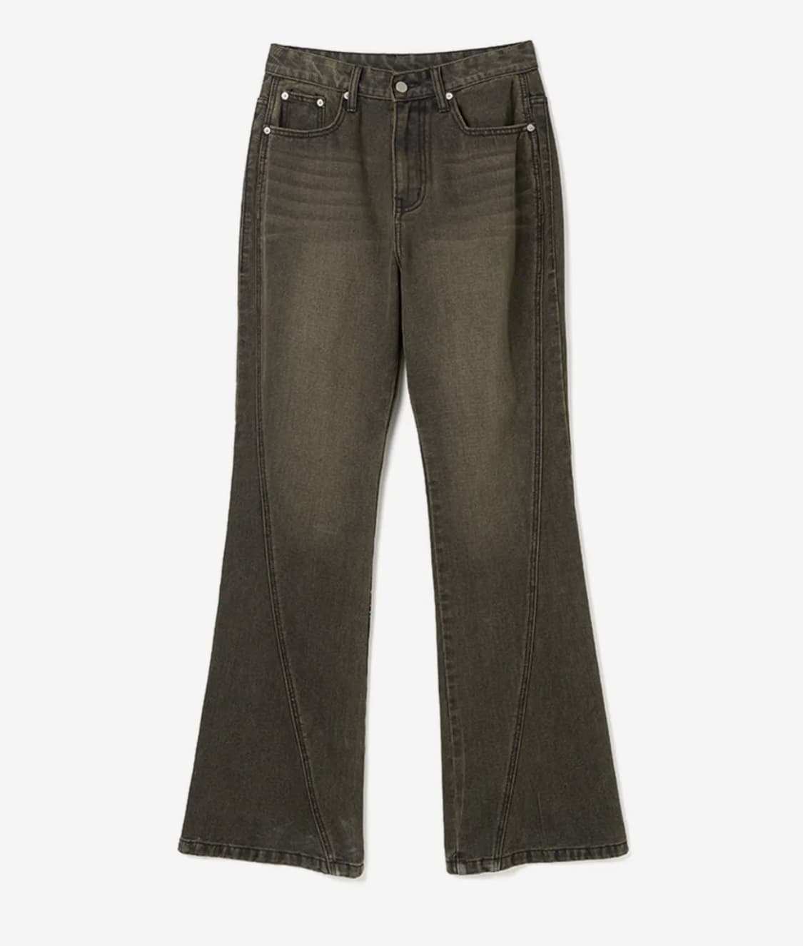 밀로우먼 커브드 진 워시드 브라운 상품이미지2