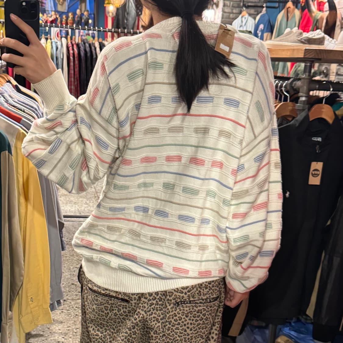 vintage 417 ven heusen 빈티지 박스 루즈 니트 상품이미지4