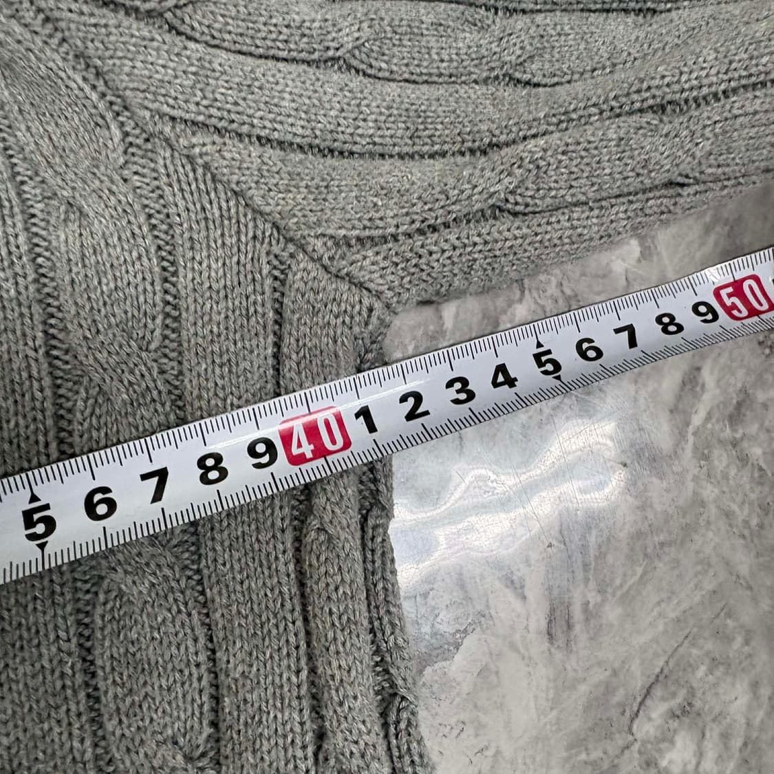 폴로 랄프로렌 그레이 꽈배기 여성 니트(XS) 상품이미지5