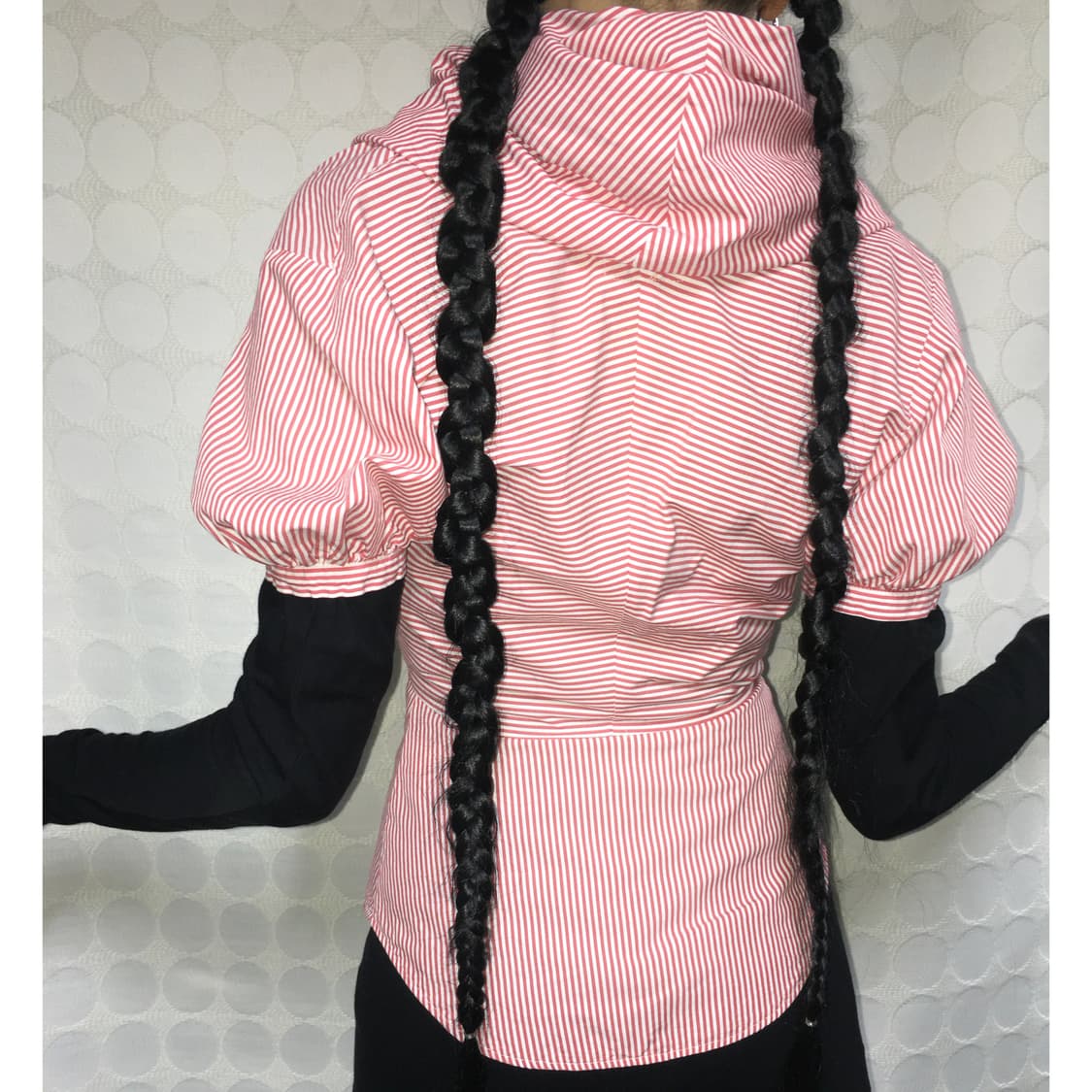 비비안 웨스트우드 레드 스트라이프 후드 반팔 셔츠 상품이미지2