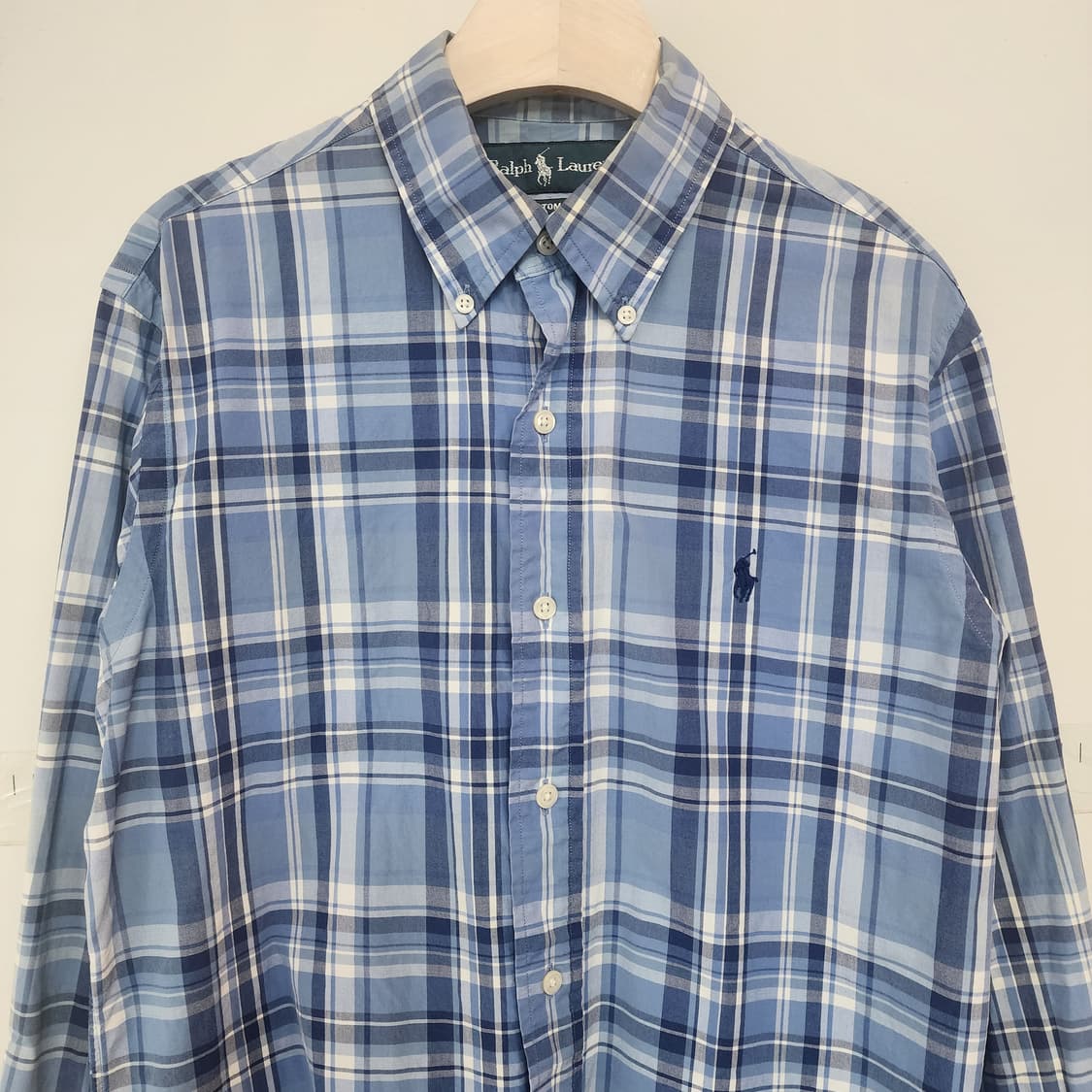 폴로 랄프로렌 블루 체크 셔츠 남방 상품이미지2