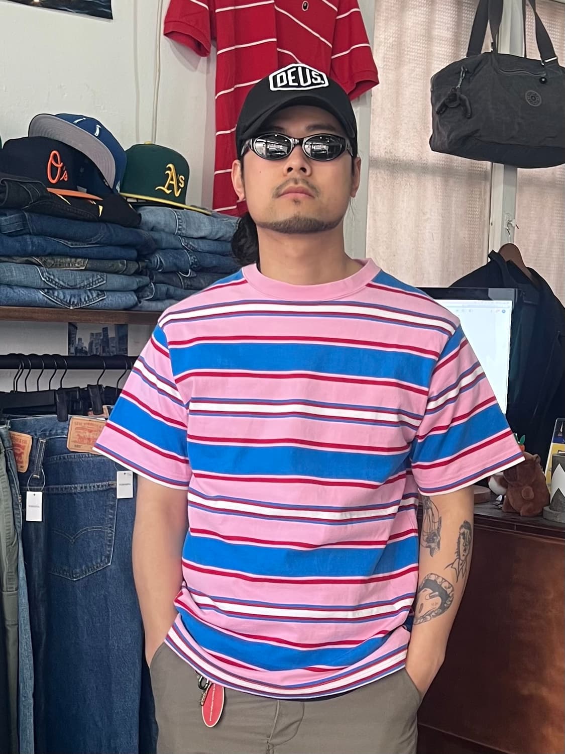 FAT  Tokyo 스트라이프 티셔츠 체감 M 상품이미지2