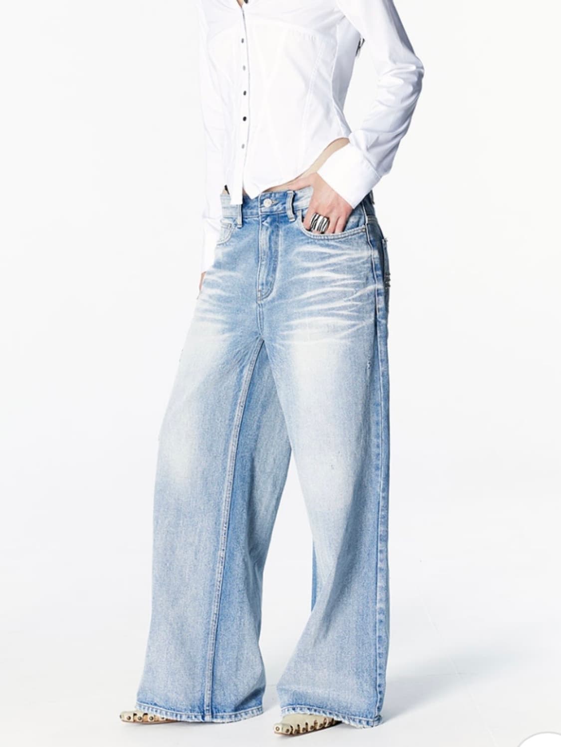 2000 아카이브스 스나이더 와이드 데님 (블루) 상품이미지1