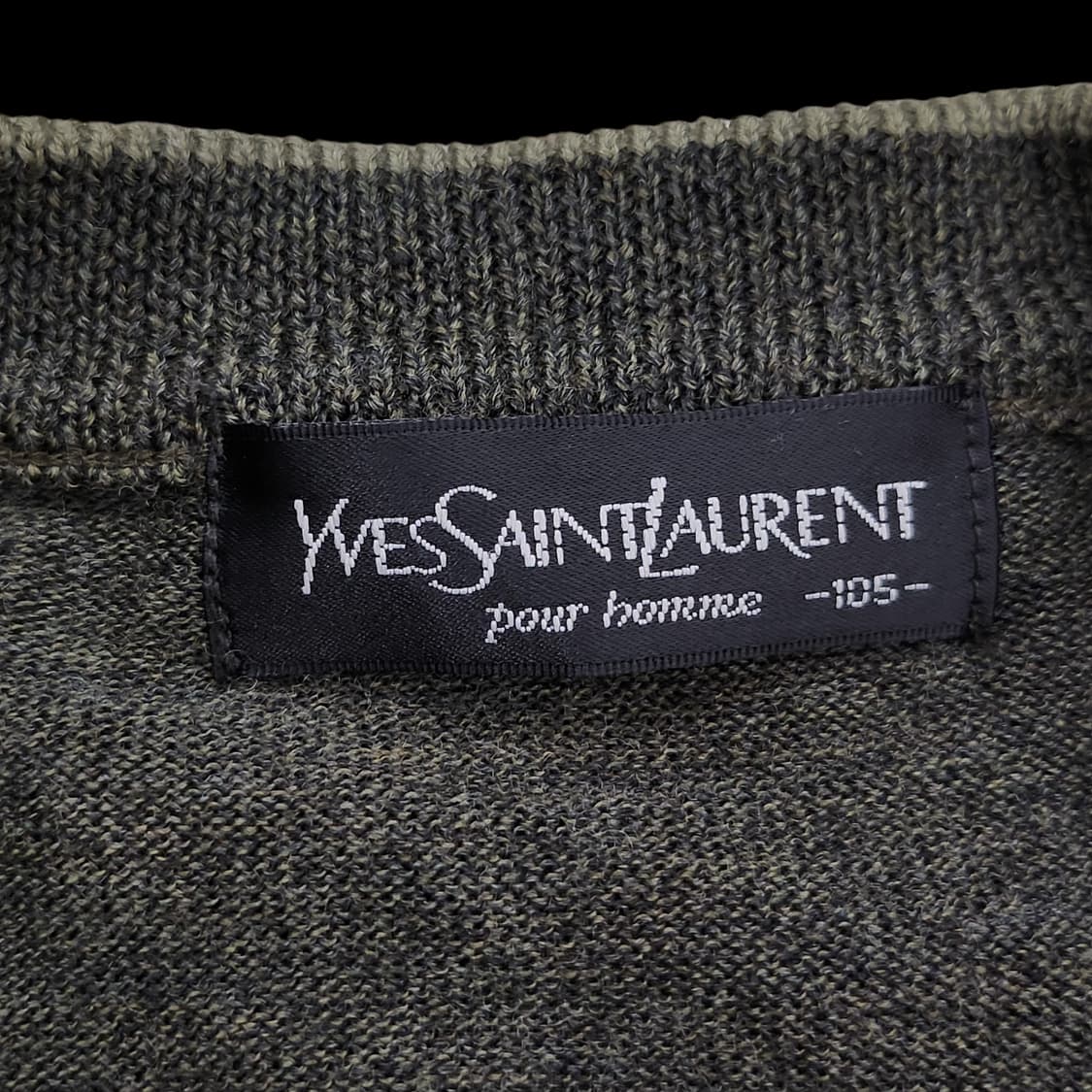 입생로랑 뿌르옴므 빈티지 체크 니트 가디건 상품이미지6