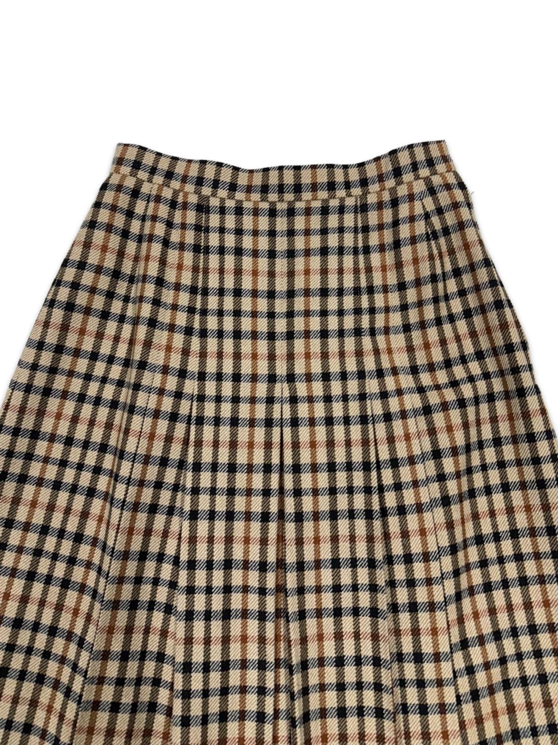 빈티지 Daks 체크 플리츠 미디 스커트 상품이미지3