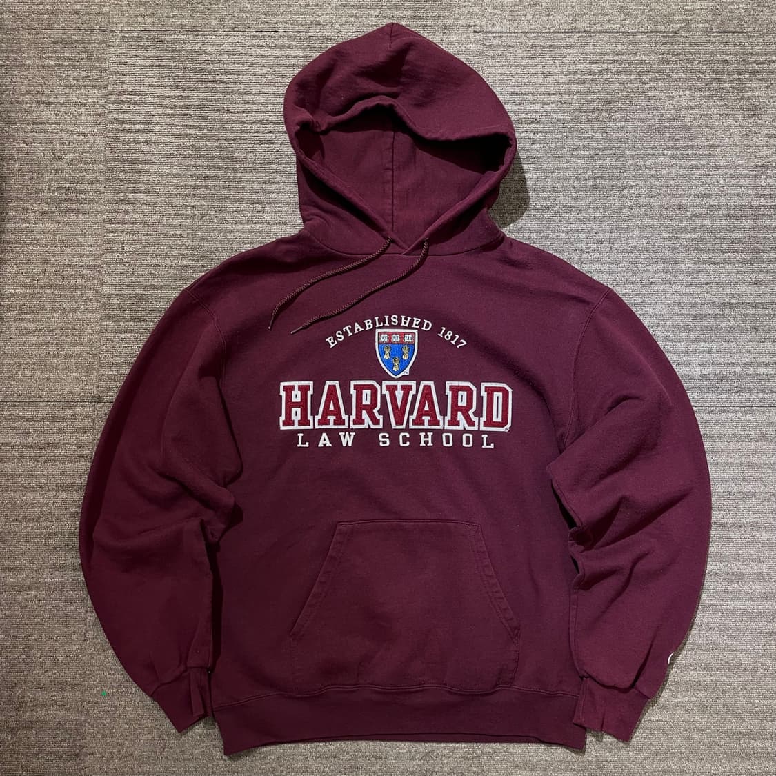 (M) Champion 챔피온 하버드 유니버시티 자수 패치 후드티 상품이미지1