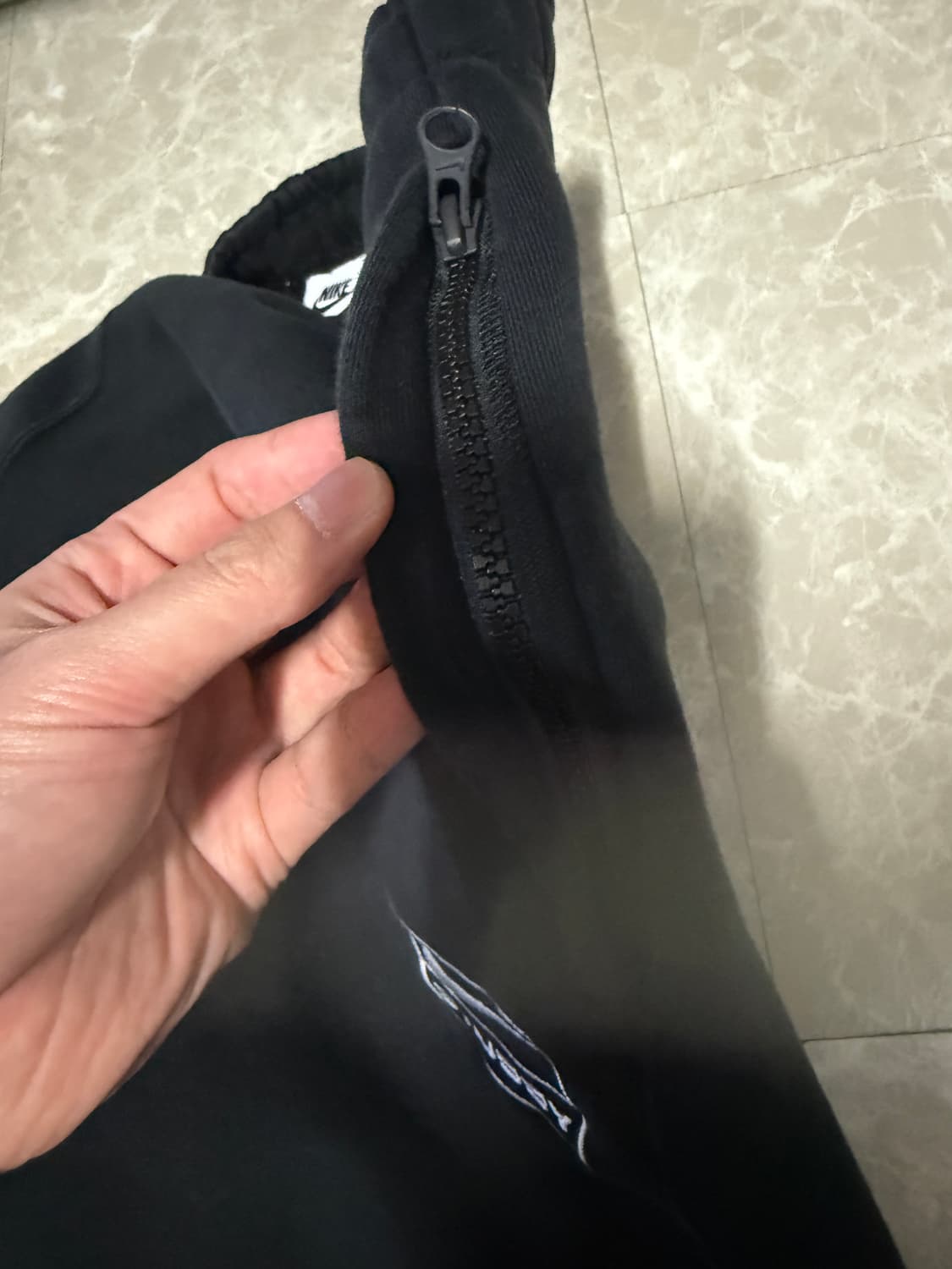 S사이즈 스투시 나이키 NRG 워시드 플리스 팬츠 블랙 상품이미지4