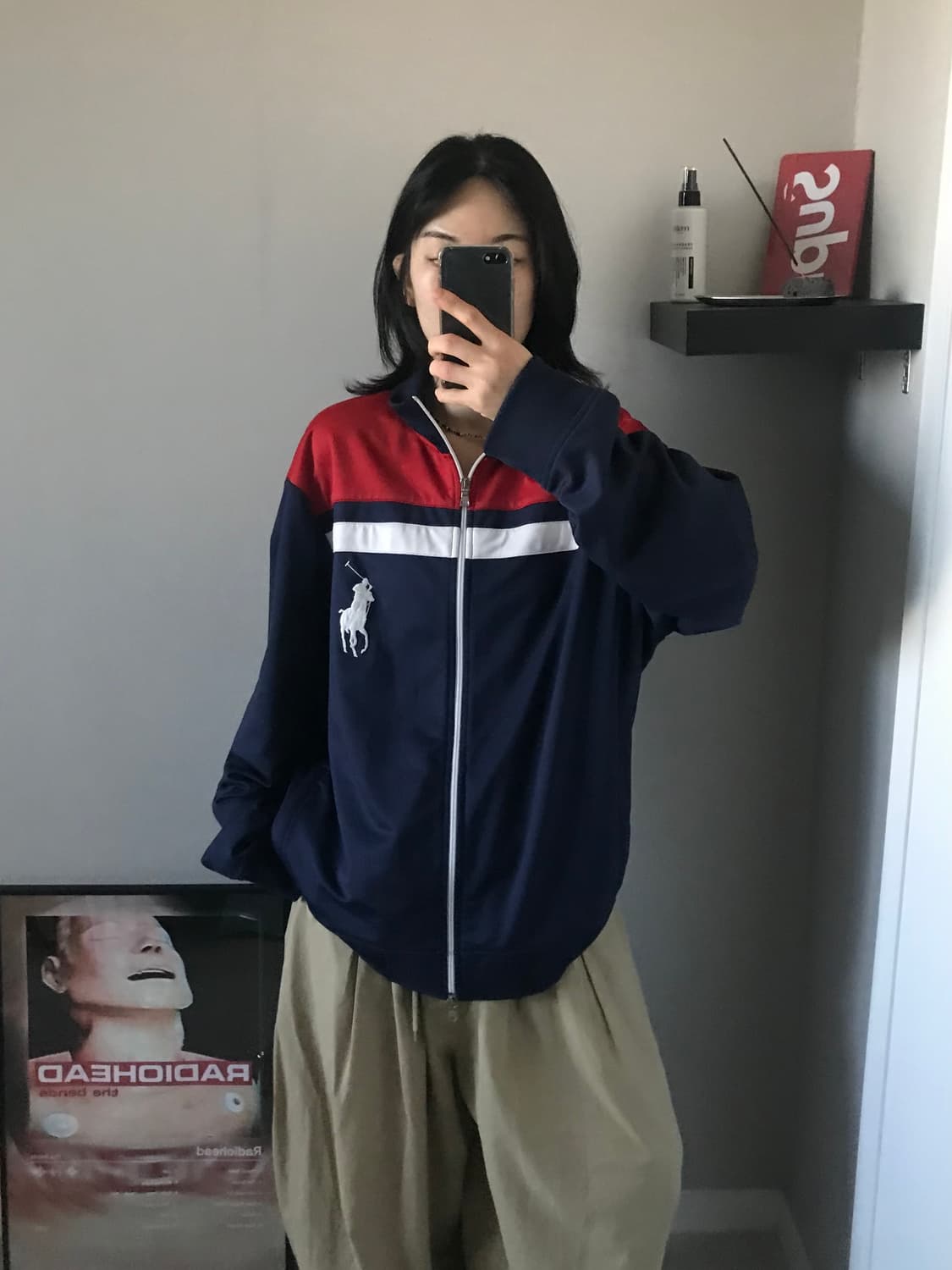 폴로 랄프로렌 포니 로고 배색 집업 상품이미지2