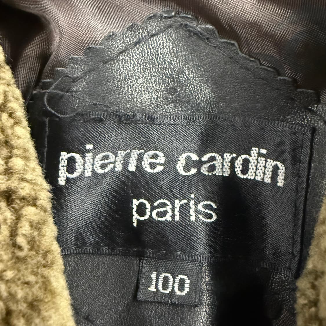 [정품/100] 피에르가르뎅 블랙 가죽 무스탕 자켓 b16 상품이미지5