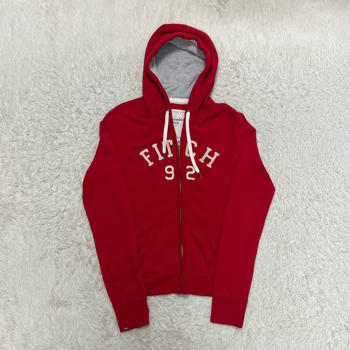 Abercrombie red zip-up hoodie 상품이미지4