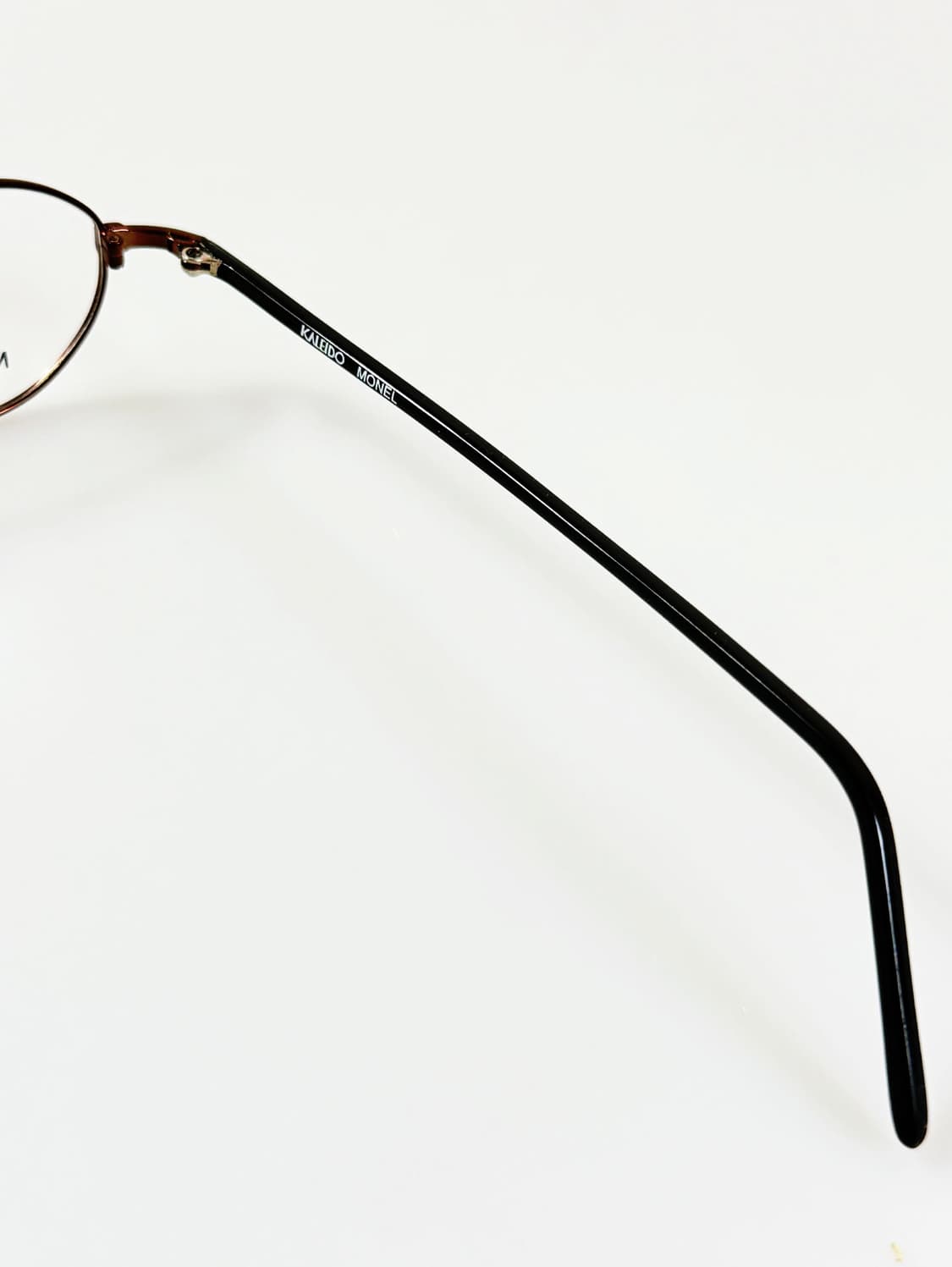90s KALEIDO 슬림 오벌 브라운 메탈 빈티지 안경 상품이미지6