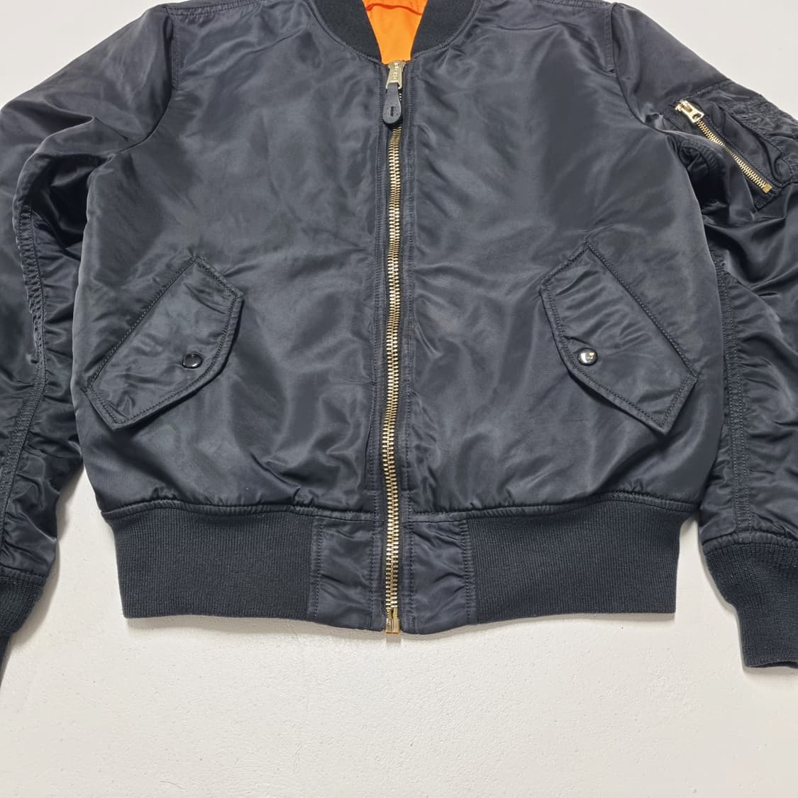 알파인더스트리 MA-1 슬림핏 블랙 - L 상품이미지4