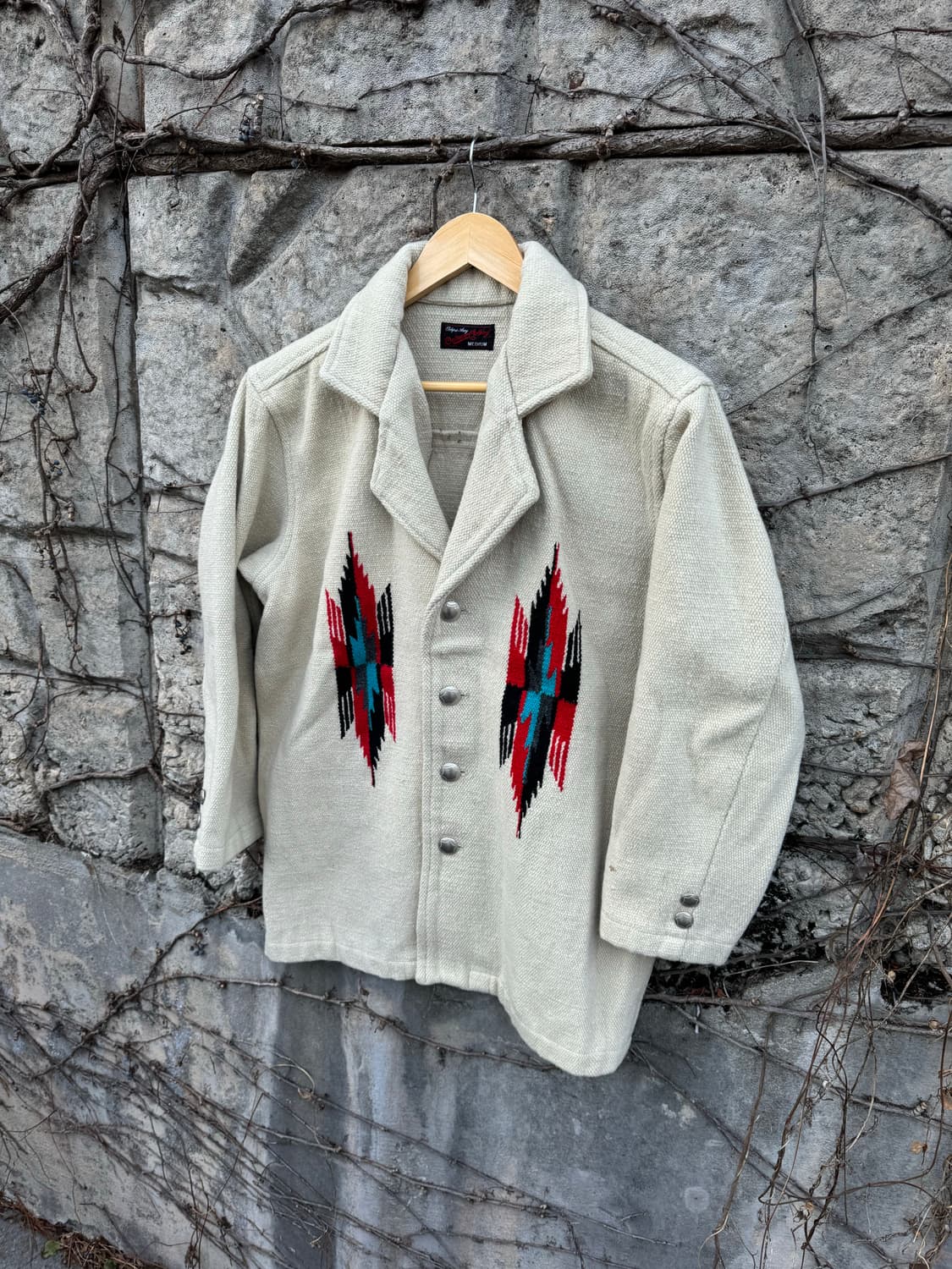 옥토퍼스 아미 빈티지 오르테가 치마요 자켓 네이티브 무늬 웨스턴 코트 상품이미지3