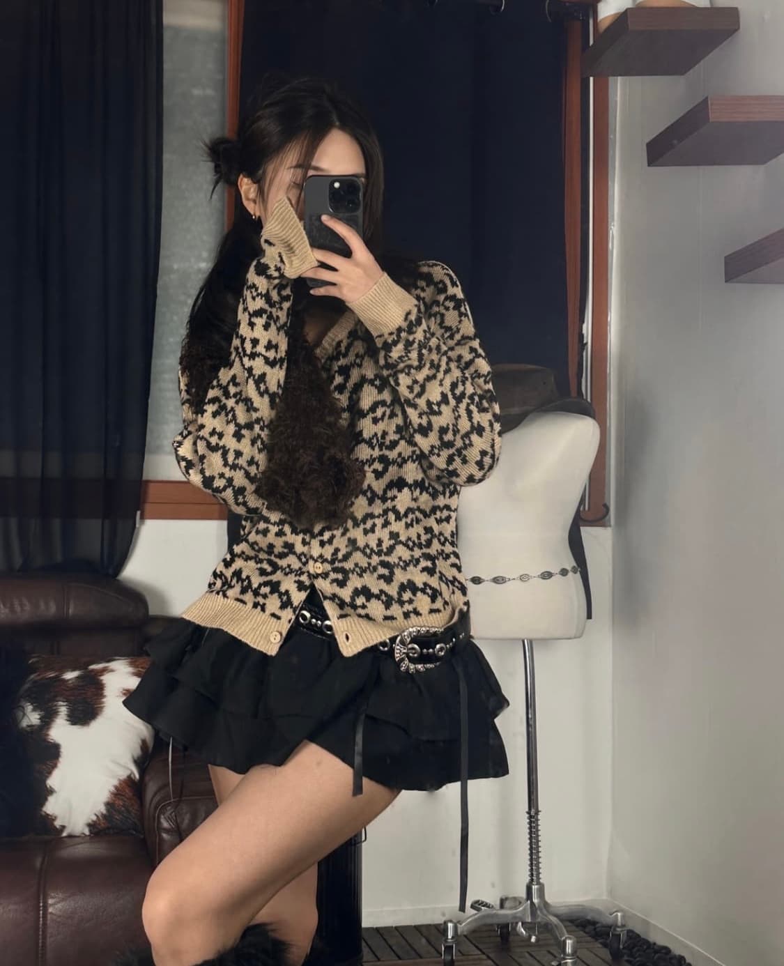 레오파드 가디건 상품이미지3