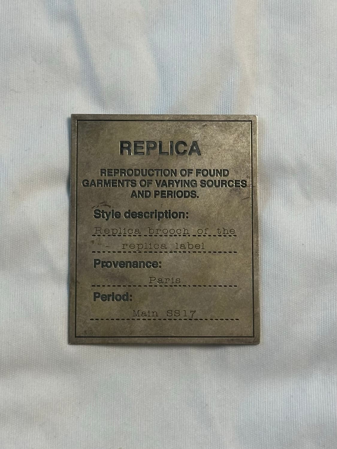 마르지엘라 Replica 라벨 브로치 / margiela 상품이미지1